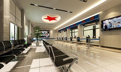 政府服務大廳設計案例效果圖及鄭州裝修公司與軟件開發(fā)一體化解決方案